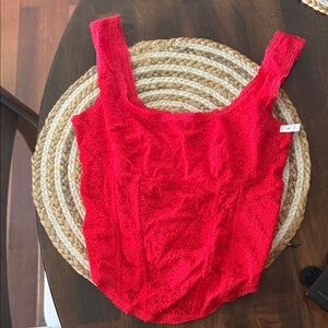 PINK Victoria's Secret Scarlet Lace Tank